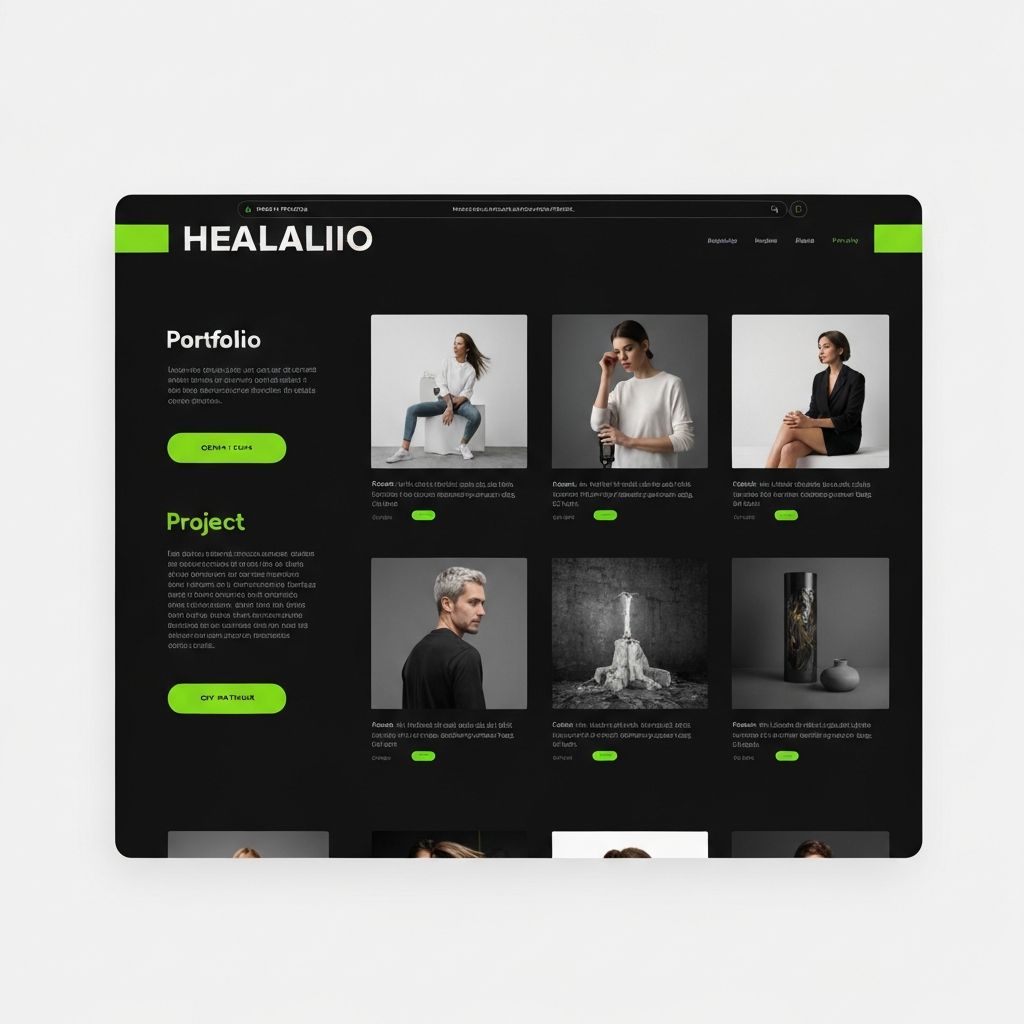 Portfolio website UI design